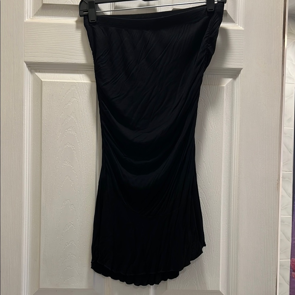 Solid Black Tube Dress